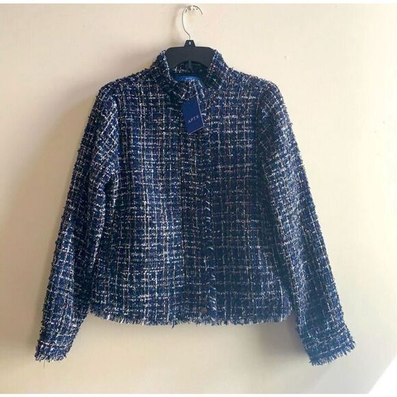 NWT Black & Blue Tweed Blazer - Picture 2 of 7